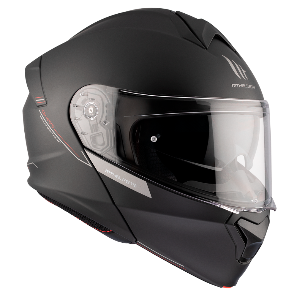 MT Genesis SV Systeem Helm Scooter Mat-Zwart