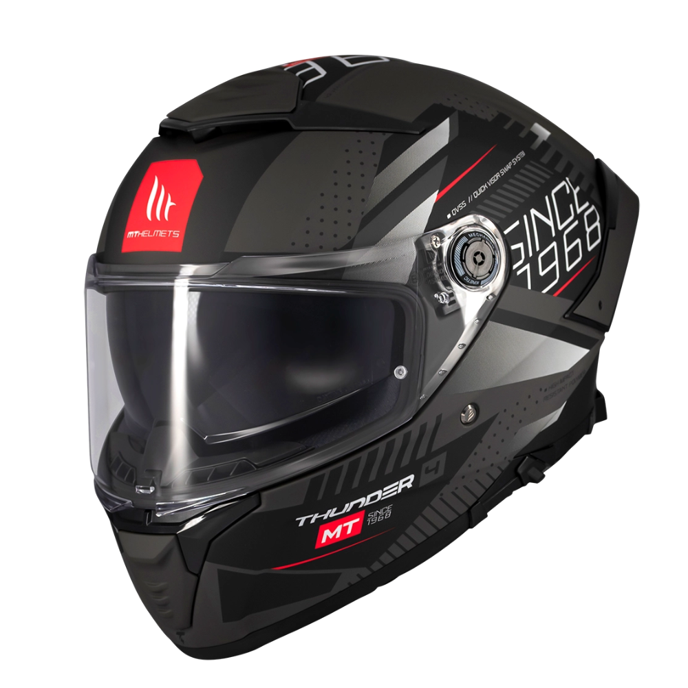 MT Scooter Helm Thunder 4 SV luminence Mat-Zwart