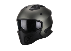 Vito Bruzano Jet Helm Scooter Titanium Mat