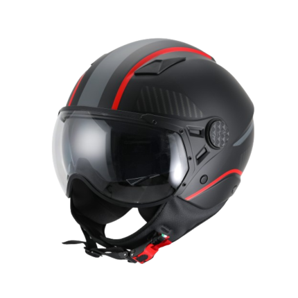 Vito Lavori Jet Helm Scooter - Black/Red