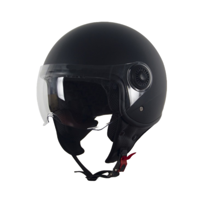 Vito Loreto Jet Helm Scooter - Mat-Zwart