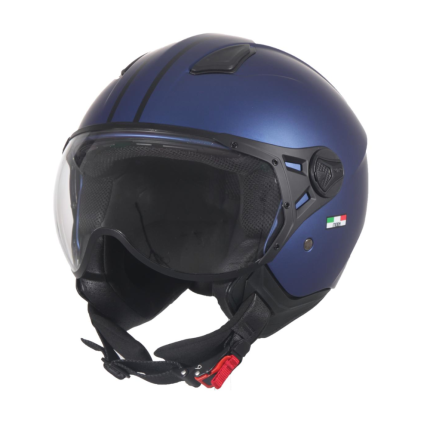 Vito Moda Jet Helm Scooter - Mat-Blauw