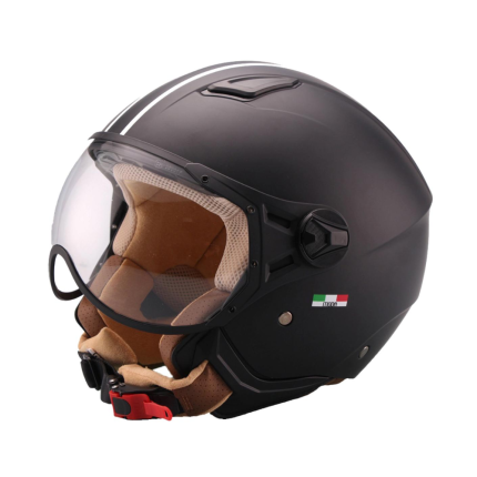 Vito Moda Jet Helm Scooter - Mat-Zwart