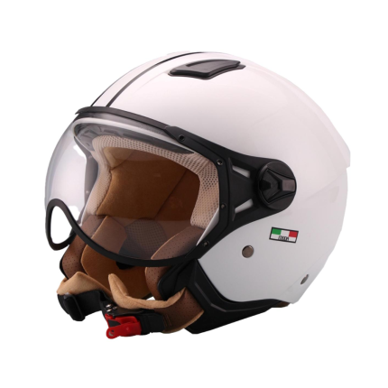 Vito Moda Jet Helm Scooter - Wit Glans