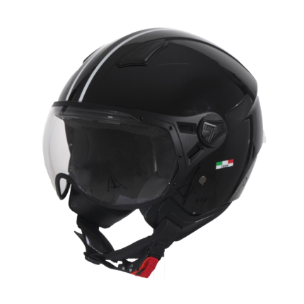 Vito Moda Jet Helm Scooter - Zwart Glans