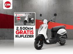 ACTIE! 2500 KM GRATIS RIJPLEZIER OP DE SYM MIO 50I