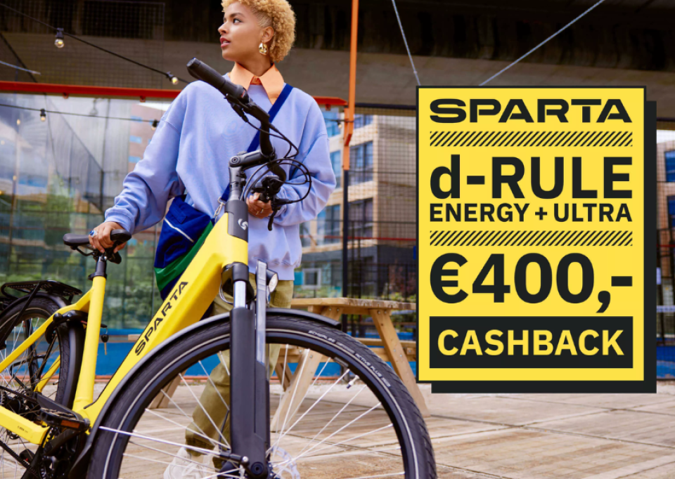 €400.- Cashback Actie Sparta d-Rule Energy/Ultra E-bike