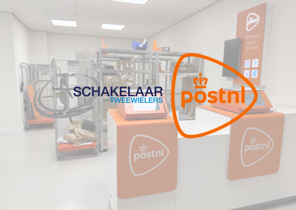 Schakelaar Tweewielers opent XXL PostNL Pakketpunt Schakelaar Tweewielers opent XXL PostNL Pakketpunt